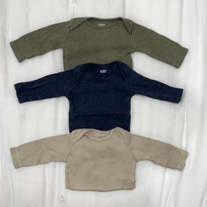 Pack of 3 long sleeve bodysuits - Neutral colors -Size 3 months